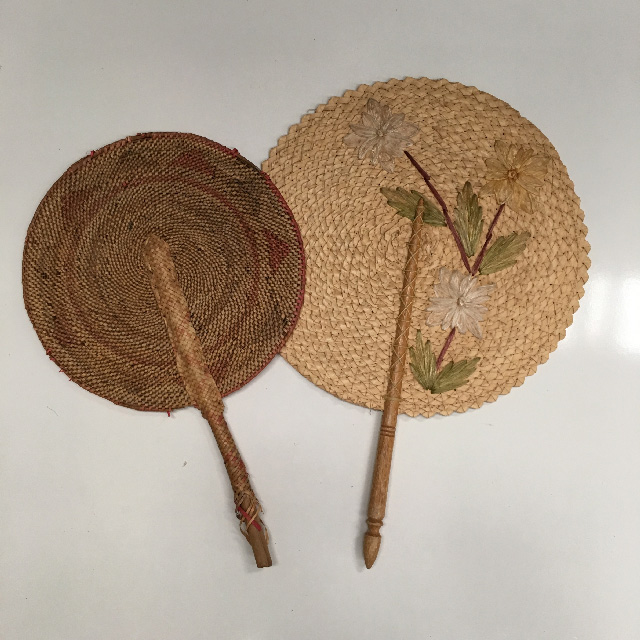 FAN, Hand Fan - Natural Woven